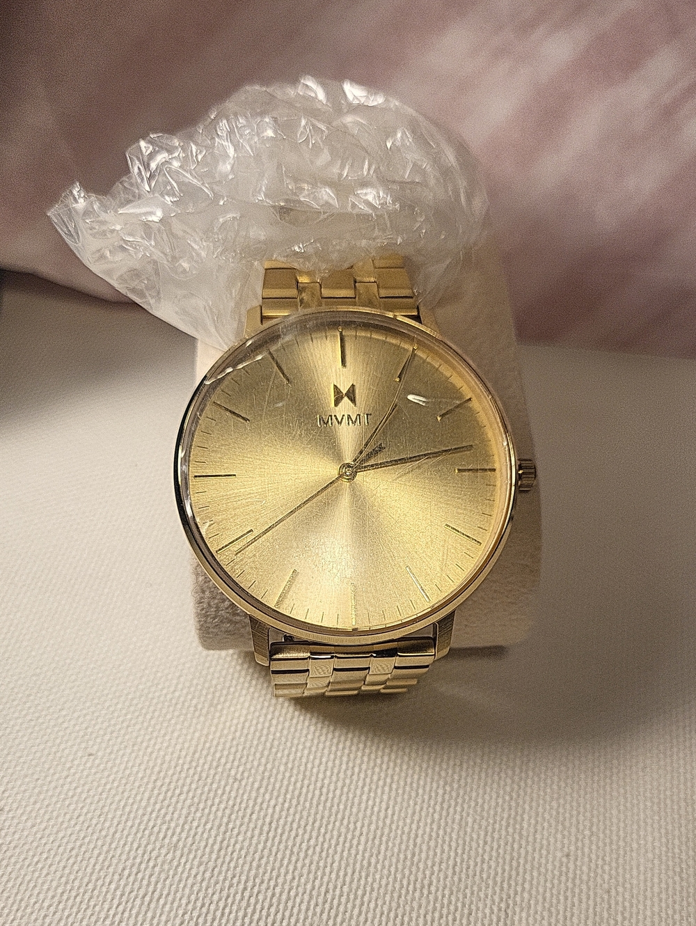 MVMT Gold Tone Minimalist Men's Bracelet Watch. Not Orig Pack. # MVW01